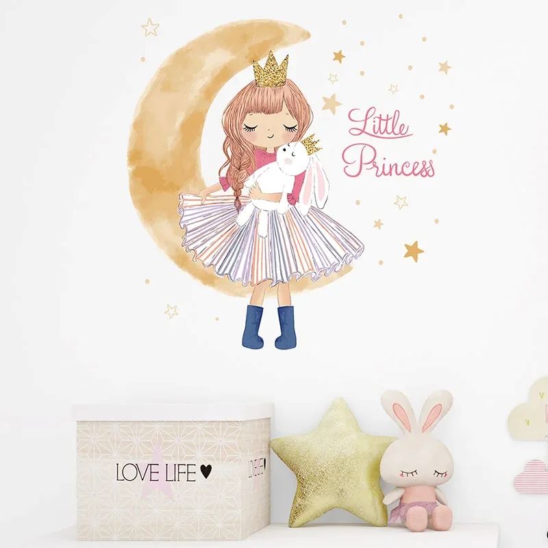 Décoration Murale - PrincesseSticker™ - Lune Beige - Bébélinours